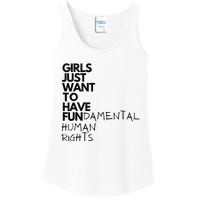 Just Want To Have Fundamental Human Rights Feminist Ladies Essential Tank