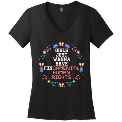 Just Want To Have Fundamental Rights Women's V-Neck T-Shirt