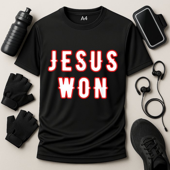 Jesus Won Texas Cooling Performance Crew T-Shirt