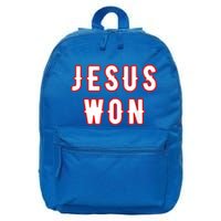 Jesus Won Texas 16 in Basic Backpack
