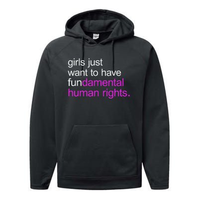 Just Want to Have Fundamental Human Rights Performance Fleece Hoodie