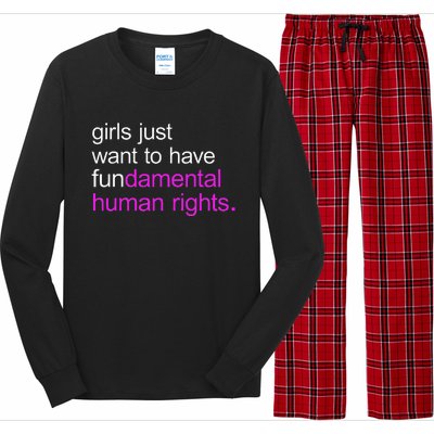 Just Want to Have Fundamental Human Rights Long Sleeve Pajama Set