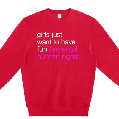 Just Want to Have Fundamental Human Rights Premium Crewneck Sweatshirt