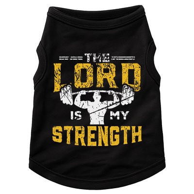 Jesus Workout The Lord Is My Strength Christian Gym Doggie Tank