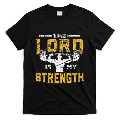 Jesus Workout The Lord Is My Strength Christian Gym T-Shirt