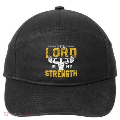 Jesus Workout The Lord Is My Strength Christian Gym 7-Panel Snapback Hat