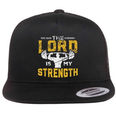 Jesus Workout The Lord Is My Strength Christian Gym Flatbill Hat