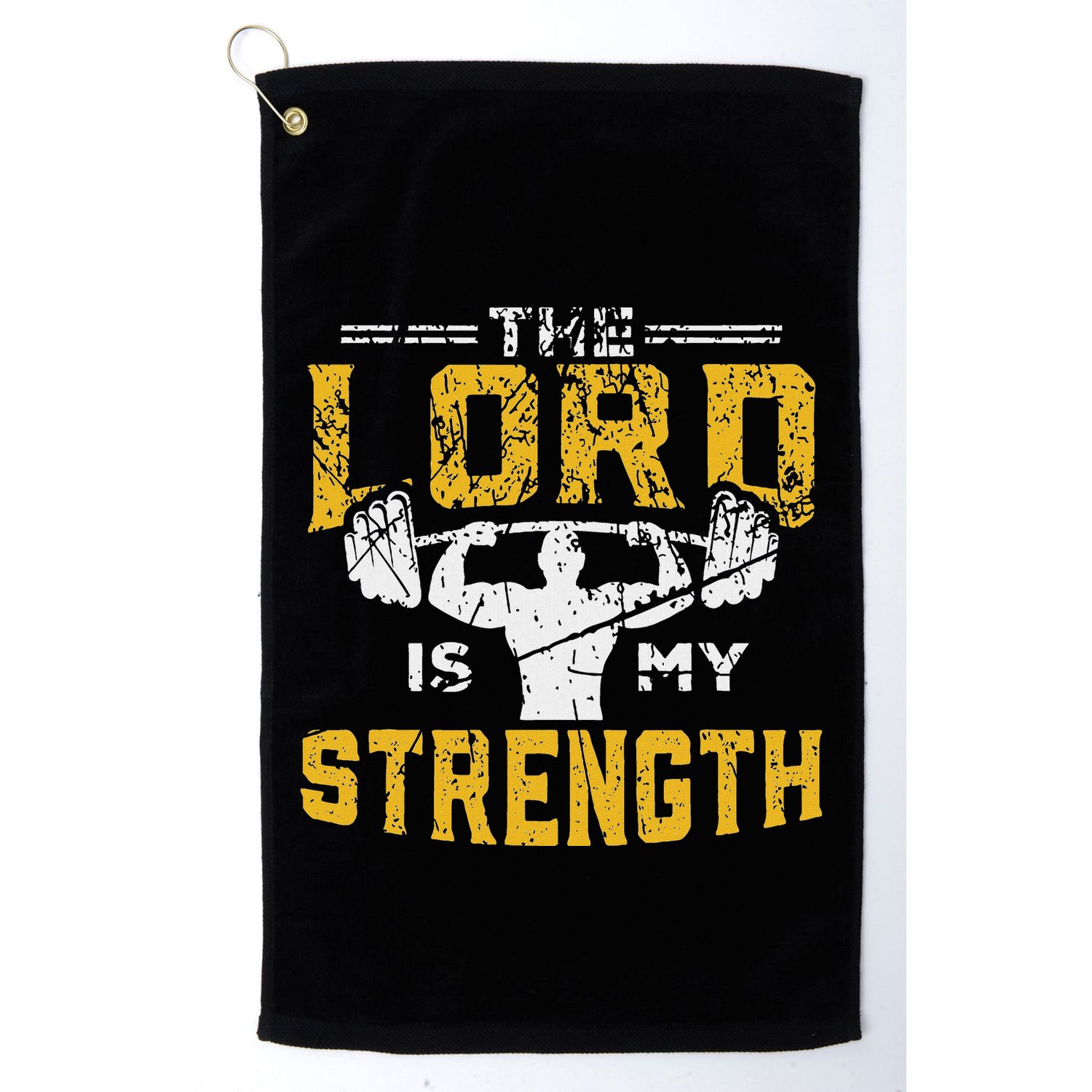 Jesus Workout The Lord Is My Strength Christian Gym Golf Towel