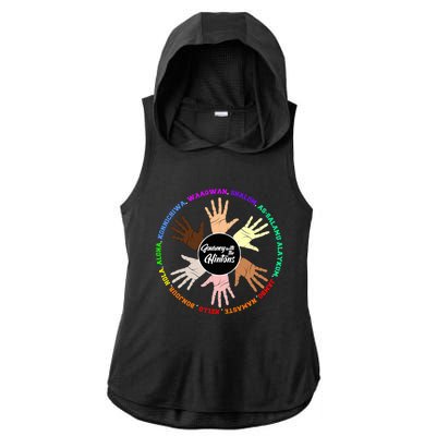 Journey with the Hintons Global Greetings Ladies PosiCharge Tri-Blend Wicking Draft Hoodie Tank