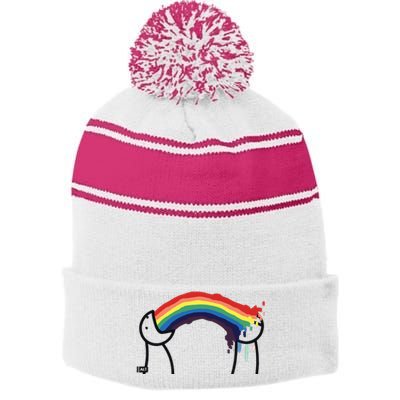 James Woods Tweet Sick Of It Stripe Pom Pom Beanie