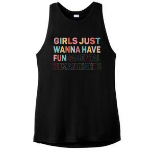 Just Want To Have Fundamental Human Rights Feminist Ladies PosiCharge Tri-Blend Wicking Tank