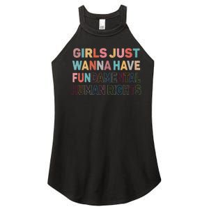 Just Want To Have Fundamental Human Rights Feminist Women's Perfect Tri Rocker Tank