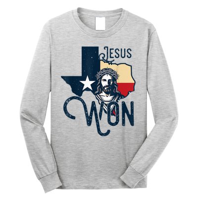 Jesus Won Texas Christianity Religion Jesus Won Texas Long Sleeve Shirt