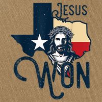 Jesus Won Texas Christianity Religion Jesus Won Texas Cotton Canvas Backpack