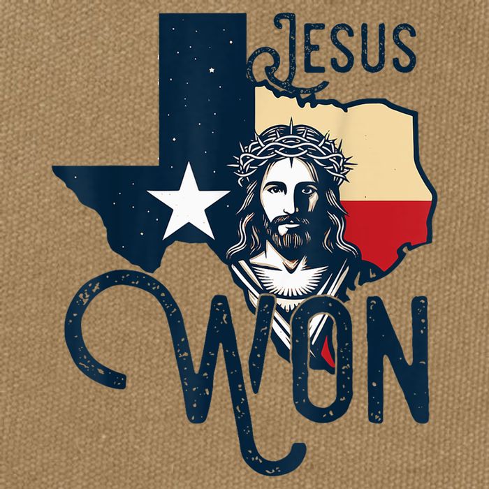 Jesus Won Texas Christianity Religion Jesus Won Texas Cotton Canvas Backpack