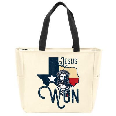 Jesus Won Texas Christianity Religion Jesus Won Texas Zip Tote Bag