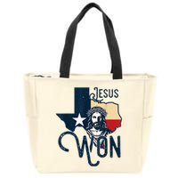 Jesus Won Texas Christianity Religion Jesus Won Texas Zip Tote Bag