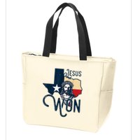 Jesus Won Texas Christianity Religion Jesus Won Texas Zip Tote Bag