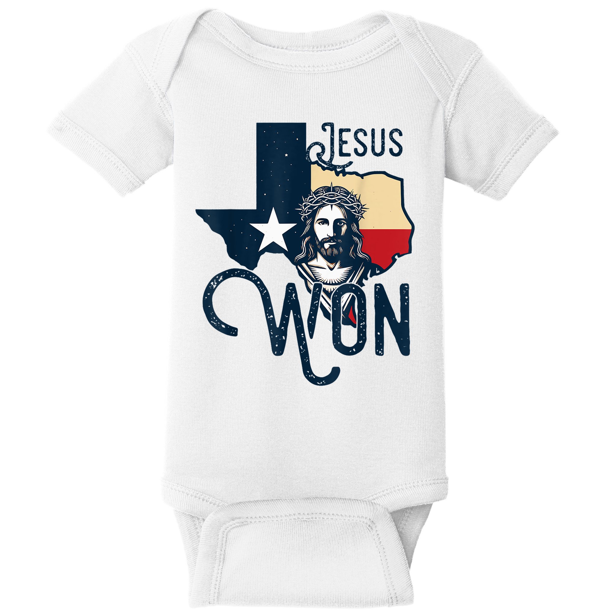 Jesus Won Texas Christianity Religion Jesus Won Texas Baby Bodysuit