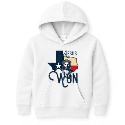 Jesus Won Texas Christianity Religion Jesus Won Texas Kids Hoodie