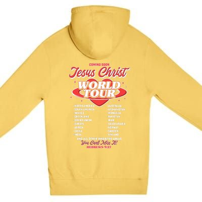 Jesus World Tour Christian Music Faith Concert Premium Pullover Hoodie