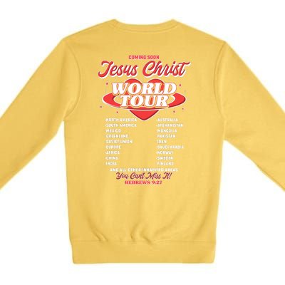 Jesus World Tour Christian Music Faith Concert Premium Crewneck Sweatshirt