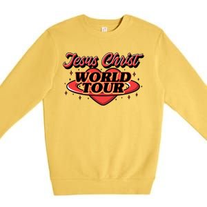 Jesus World Tour Christian Music Faith Concert Premium Crewneck Sweatshirt