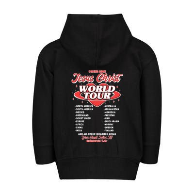 Jesus World Tour Christian Music Faith Concert Toddler Zip Fleece Hoodie