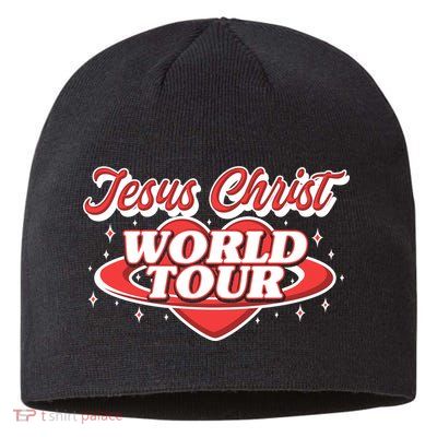 Jesus World Tour Christian Music Faith Concert Sustainable Beanie