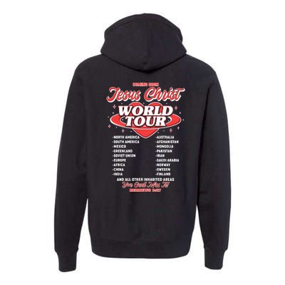 Jesus World Tour Christian Music Faith Concert Premium Hoodie