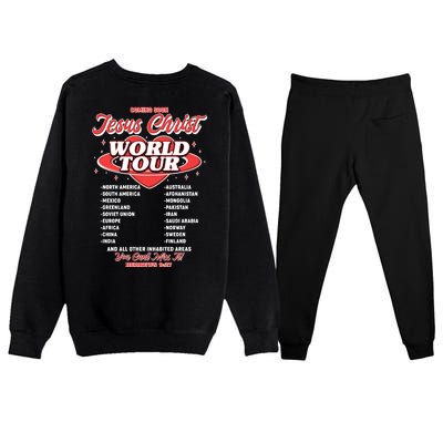 Jesus World Tour Christian Music Faith Concert Premium Crewneck Sweatsuit Set