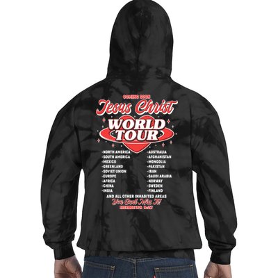 Jesus World Tour Christian Music Faith Concert Tie Dye Hoodie