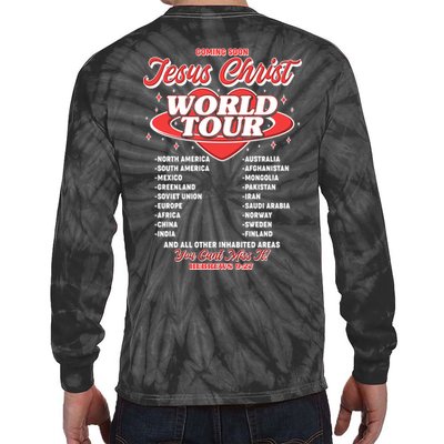 Jesus World Tour Christian Music Faith Concert Tie-Dye Long Sleeve Shirt