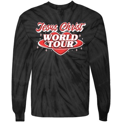 Jesus World Tour Christian Music Faith Concert Tie-Dye Long Sleeve Shirt