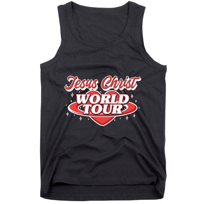 Jesus World Tour Christian Music Faith Concert Tank Top