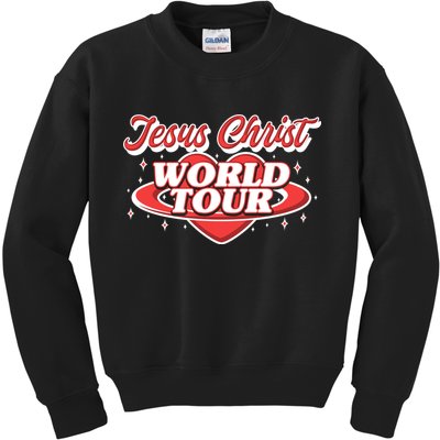 Jesus World Tour Christian Music Faith Concert Kids Sweatshirt