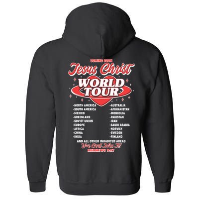 Jesus World Tour Christian Music Faith Concert Full Zip Hoodie