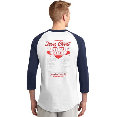 Jesus World Tour Christian Music Faith Concert Baseball Sleeve Shirt