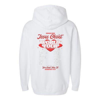 Jesus World Tour Christian Music Faith Concert Garment-Dyed Fleece Hoodie