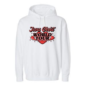 Jesus World Tour Christian Music Faith Concert Garment-Dyed Fleece Hoodie