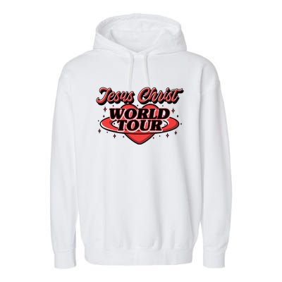 Jesus World Tour Christian Music Faith Concert Garment-Dyed Fleece Hoodie