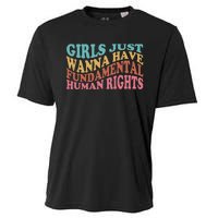 Just Want to Have Fundamental Human Rights Feminist Cooling Performance Crew T-Shirt