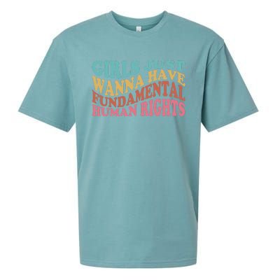 Just Want to Have Fundamental Human Rights Feminist Sueded Cloud Jersey T-Shirt