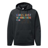 Just Want To Have Fundamental Human Rights Feminist Performance Fleece Hoodie