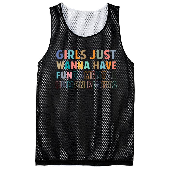 Just Want To Have Fundamental Human Rights Feminist Mesh Reversible Basketball Jersey Tank