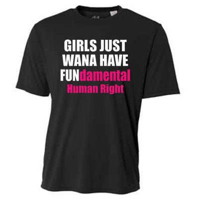 Just Want To Have Fundamental Human Rights Feminist Cooling Performance Crew T-Shirt