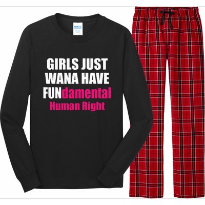 Just Want To Have Fundamental Human Rights Feminist Long Sleeve Pajama Set