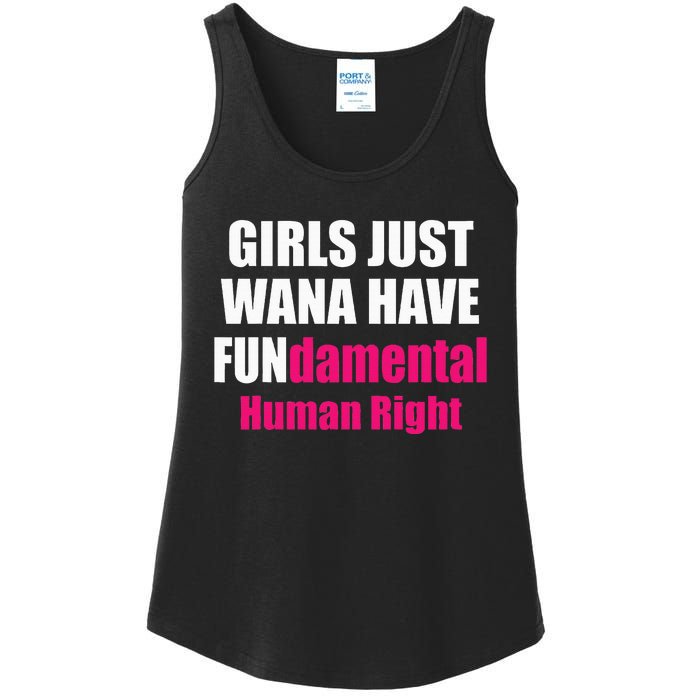 Just Want To Have Fundamental Human Rights Feminist Ladies Essential Tank