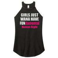 Just Want To Have Fundamental Human Rights Feminist Women's Perfect Tri Rocker Tank