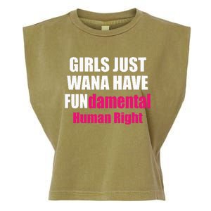 Just Want To Have Fundamental Human Rights Feminist Garment-Dyed Women's Muscle Tee